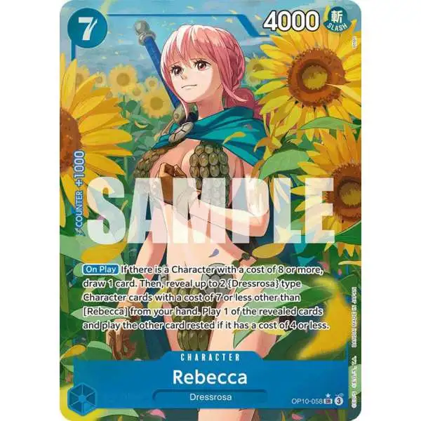 One Piece Trading Card Game Royal Blood Super Rare Rebecca OP10-058 [Parallel]