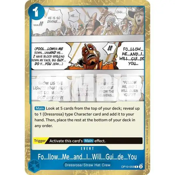 One Piece Trading Card Game Royal Blood Rare Fo...llow...Me...and...I...Will...Gui...de...You OP10-059