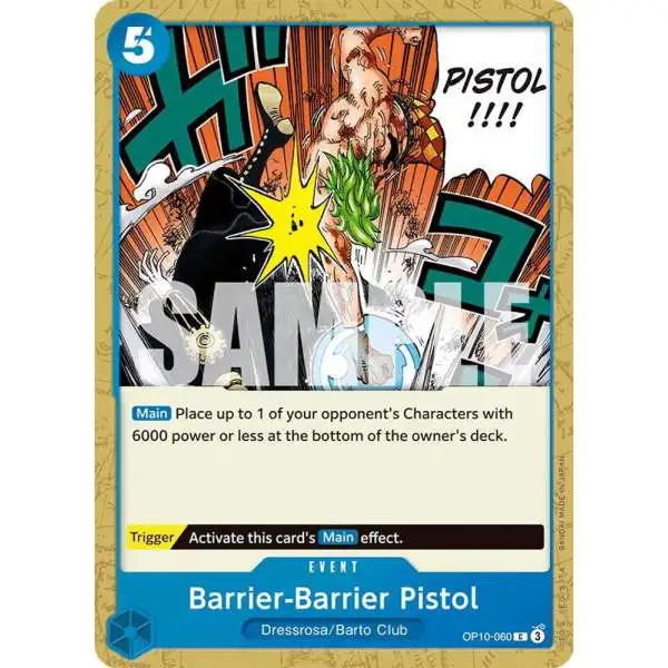 One Piece Trading Card Game Royal Blood Common Barrier-Barrier Pistol OP10-060
