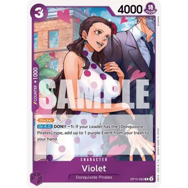 One Piece Trading Card Game Royal Blood Rare Violet OP10-062