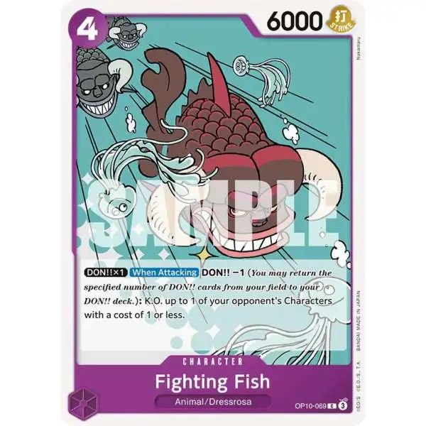 One Piece Trading Card Game Royal Blood Common Fighting Fish OP10-069