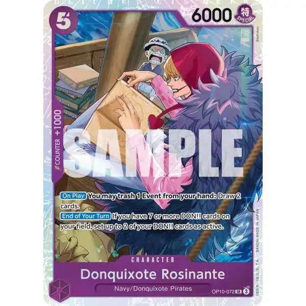 One Piece Trading Card Game Royal Blood Super Rare Donquixote Rosinante OP10-072