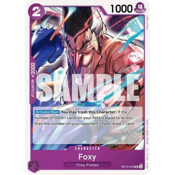 One Piece Trading Card Game Royal Blood Uncommon Foxy OP10-075