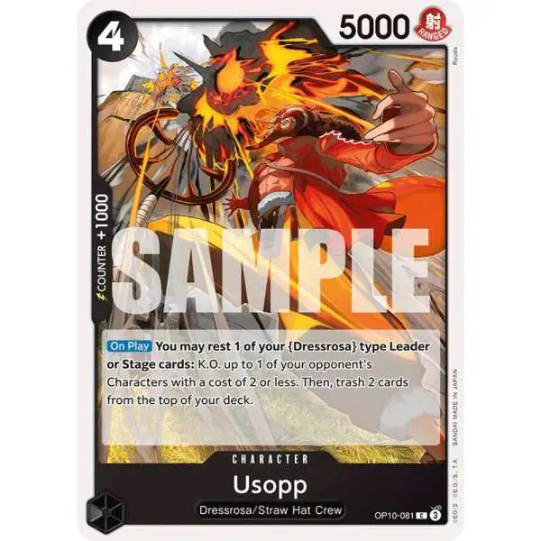 One Piece Trading Card Game Royal Blood Common Usopp OP10-081