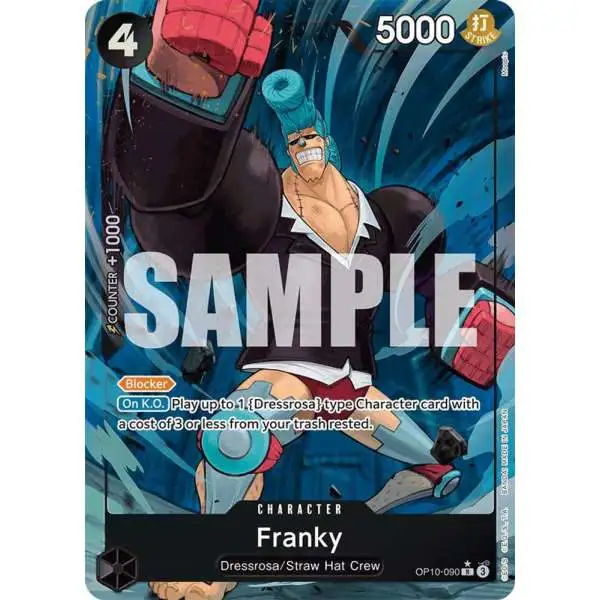 One Piece Trading Card Game Royal Blood Rare Franky OP10-090 [Parallel]