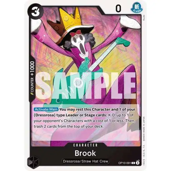 One Piece Trading Card Game Royal Blood Common Brook OP10-091