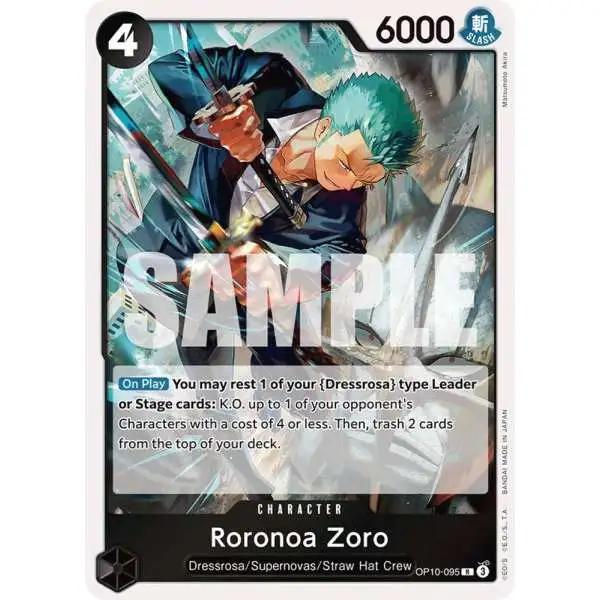 One Piece Trading Card Game Royal Blood Rare Roronoa Zoro OP10-095