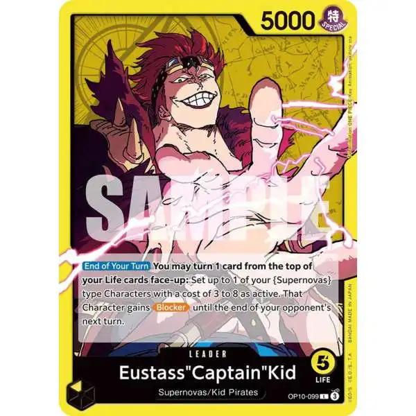One Piece Trading Card Game Royal Blood Leader EustassCaptainKid OP10-099