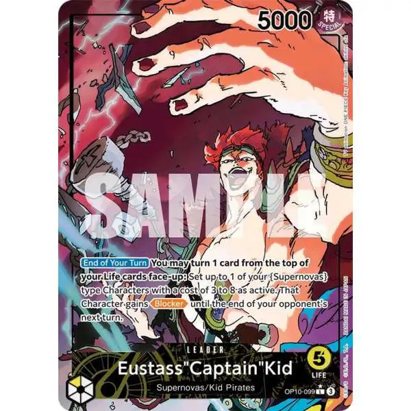 One Piece Trading Card Game Royal Blood Leader EustassCaptainKid OP10-099 [Parallel]