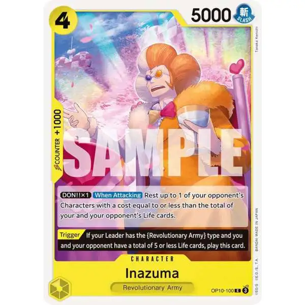One Piece Trading Card Game Royal Blood Common Inazuma OP10-100