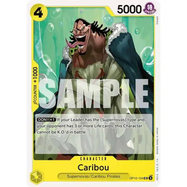 One Piece Trading Card Game Royal Blood Uncommon Caribou OP10-104
