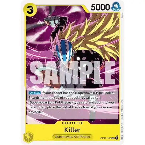One Piece Trading Card Game Royal Blood Uncommon Killer OP10-106