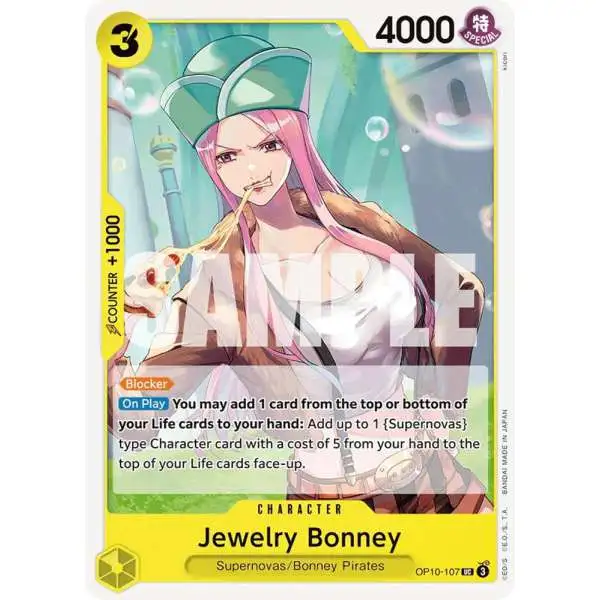 One Piece Trading Card Game Royal Blood Uncommon Jewelry Bonney OP10-107