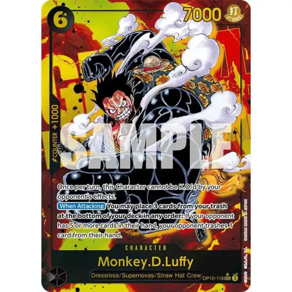 One Piece Trading Card Game Royal Blood Secret Rare Monkey.D.Luffy OP10-118 [Parallel]