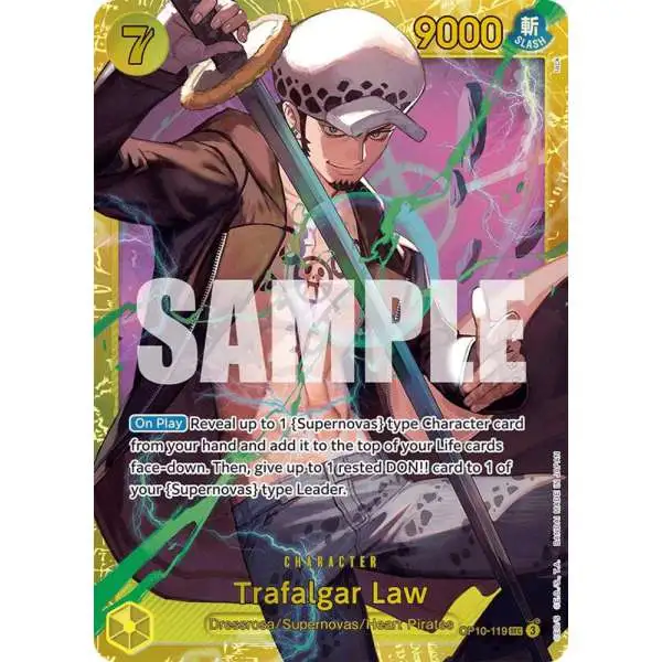 One Piece Trading Card Game Royal Blood Secret Rare Trafalgar Law OP10-119