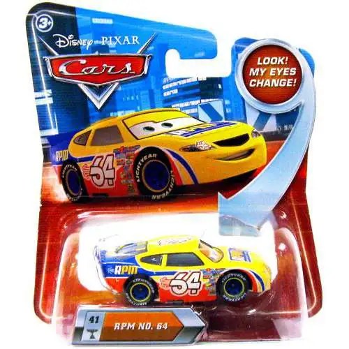 Disney / Pixar Cars Lenticular Eyes Series 2 RPM No. 64 Diecast Car