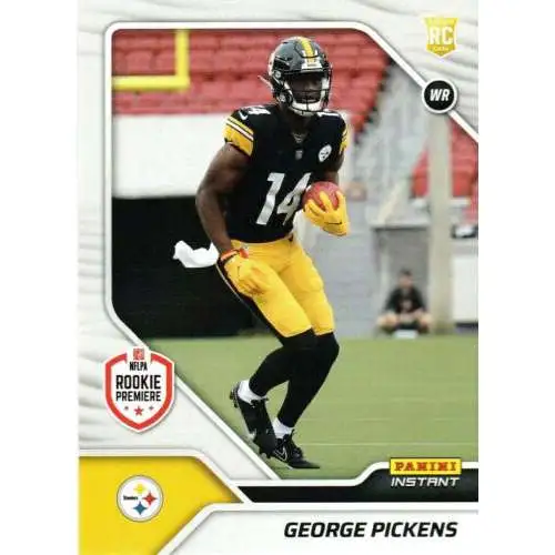 NFL Pittsburgh Steelers 2022 Instant RPS First Look Football 1 of 942 George Pickens FL18 [Rookie Card]