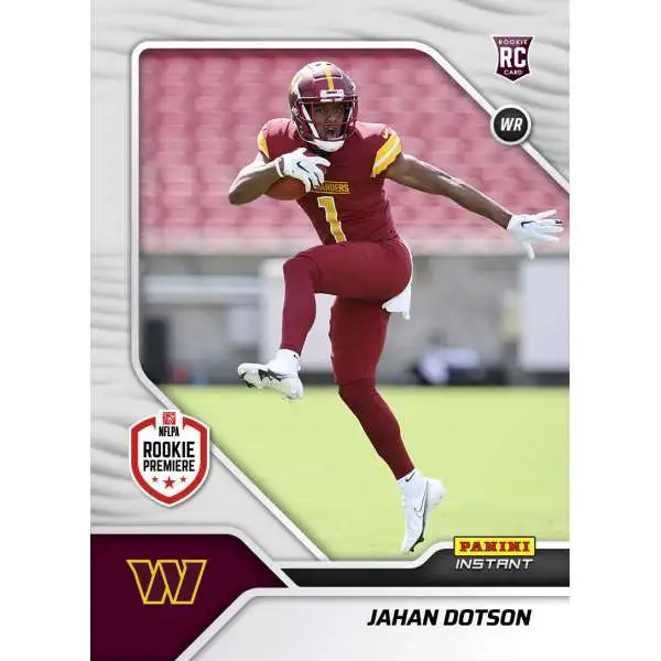 NFL Washington Commanders 2022 Instant RPS First Look Football 1 of 942 Jahan Dotson FL9 [Rookie Card]