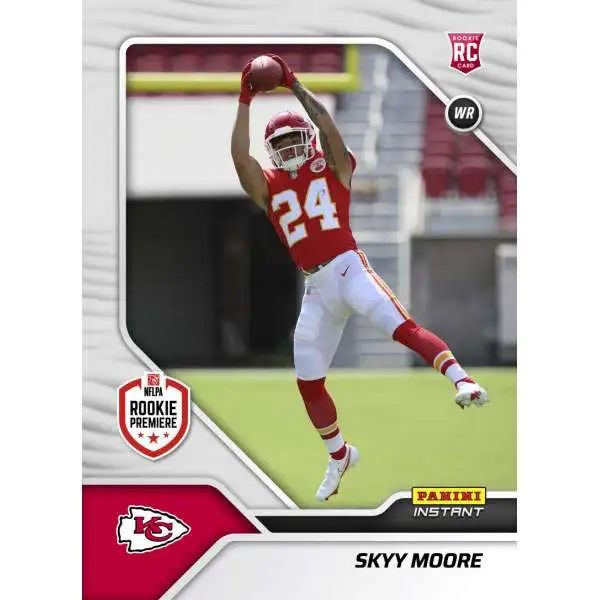 Skyy Moore 2022 Panini NFL Instant Draft Night #22 Rookie Card #1