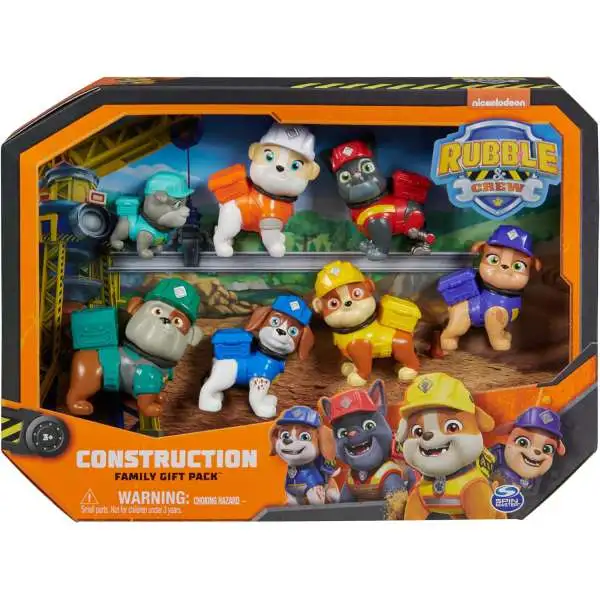 Paw Patrol Rubble Crew Mini Figure Construction Family 7-Piece Gift Pack  Wheeler, Mix, Charger, Motor, Auntie Crane Grandpa Gravel Spin Master -  ToyWiz