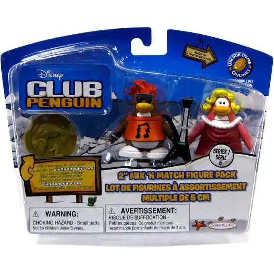 Club Penguin Mix 'N Match Series 5 Ruby & Rockstar Mini Figure Set
