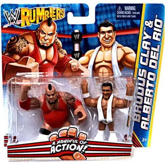 WWE Wrestling Rumblers Series 2 Brodus Clay & Alberto Del Rio Mini Figure 2-Pack [Damaged Package]