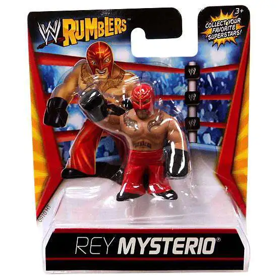 WWE Wrestling Rumblers Series 1 Rey Mysterio Mini Figure [Red Outfit, Damaged Package]