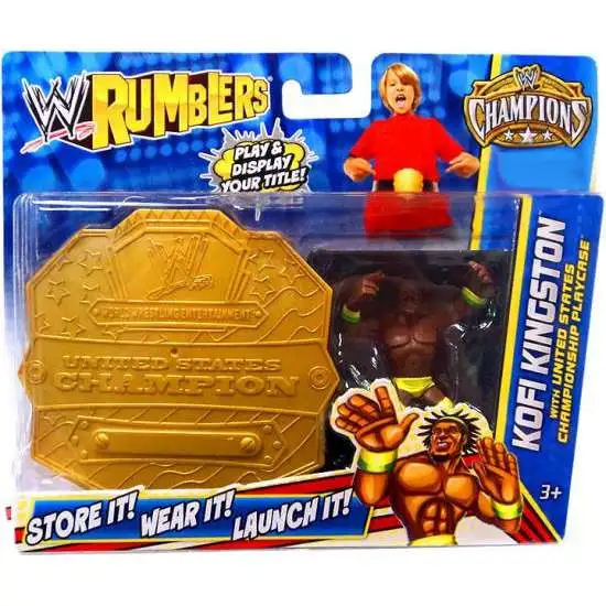 WWE Wrestling Rumblers Champions Kofi Kingston Exclusive Mini Figure