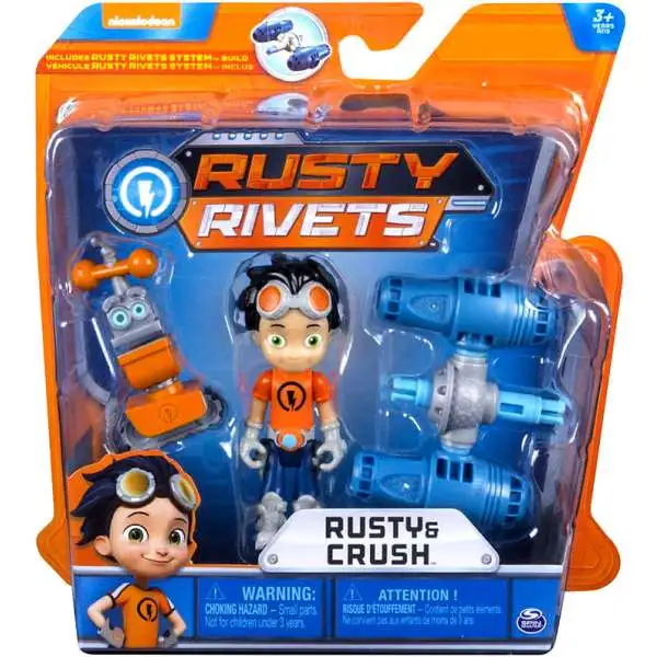 Nickelodeon Rusty Rivets Build Me Rivet System Rusty & Crush Figure Set