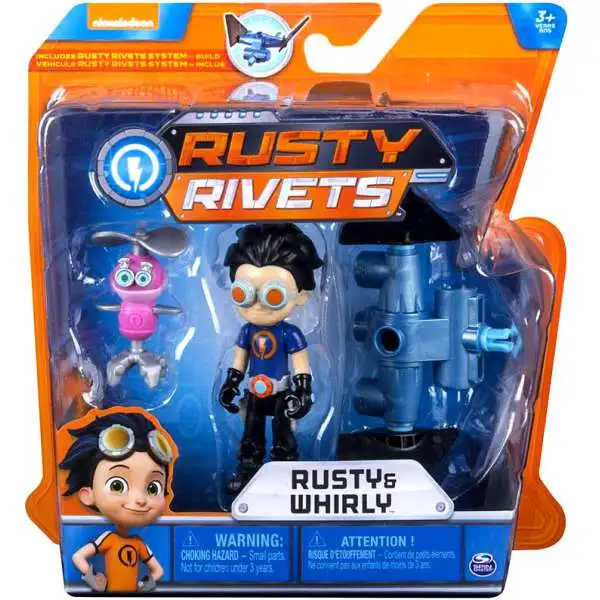 Nickelodeon Rusty Rivets Build Me Rivet System Rusty & Whirly Figure Set [Damaged Package]