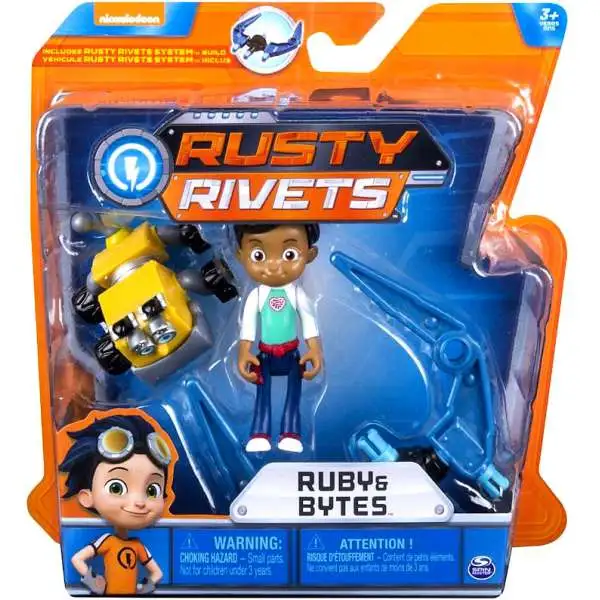 Nickelodeon Rusty Rivets Build Me Rivet System Ruby & Bytes Figure Set [Damaged Package]