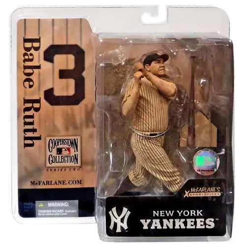 McFarlane Toys MLB New York Yankees Sports Picks Baseball Cooperstown Collection Series 2 Babe Ruth Action Figure [Vintage Sepia Uniform]