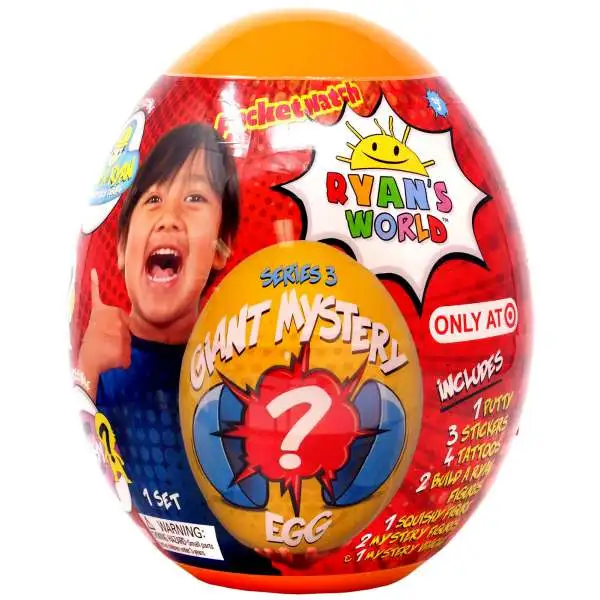 Ryan's World Series 3 Giant Egg Exclusive Mystery Surprise [Orange]