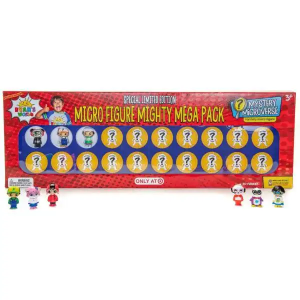 Ryan's World Mystery Microverse Mighty Mega Pack Exclusive Micro Figure 20-Pack [Special Limited Edition]