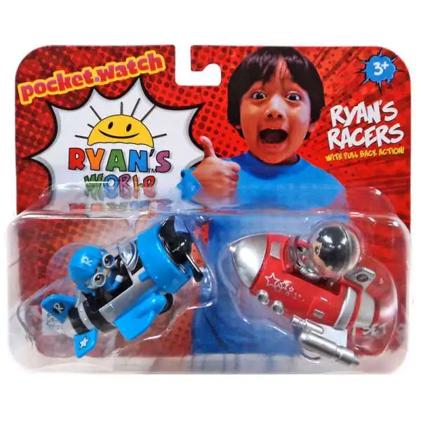 Ryan's World Blue Plane & Red Rocket 2-Inch Racers 2-Pack