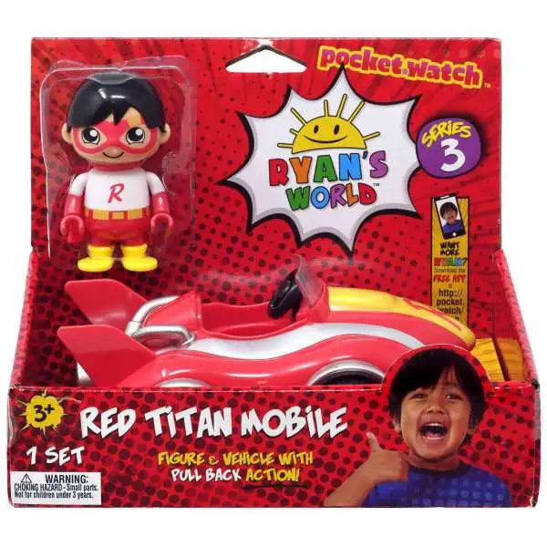 Ryan's World Series 3 Red Titan Mobile 3-Inch Figure & Vehicle