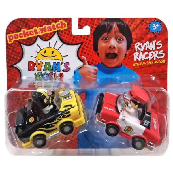 Ryan's World Hot Rod & Fire Car 2-Inch Racers 2-Pack