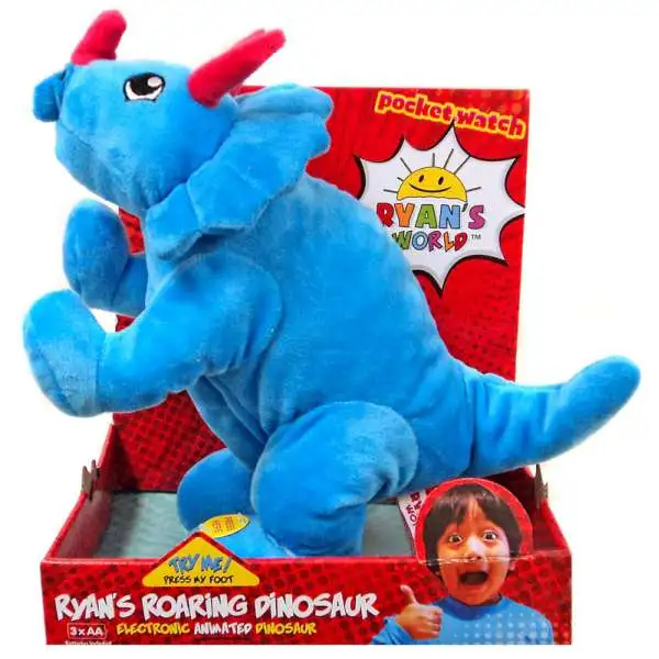 Ryan's World Ryan's Roaring Dinosaur 13-Inch Plush Figure [Blue Triceratops]