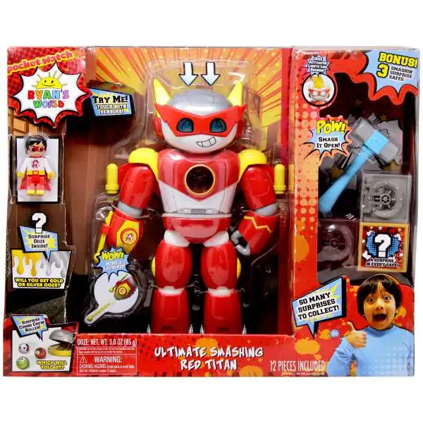 Ryan's World Ultimate SMASHING Red Titan Exclusive Deluxe Figure [BONUS 3 Smashin' Surprise Safes]