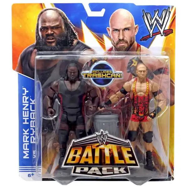 WWE Wrestling Battle Pack Series 25 Mark Henry vs. Ryback Action Figure 2-Pack [Trashcan]