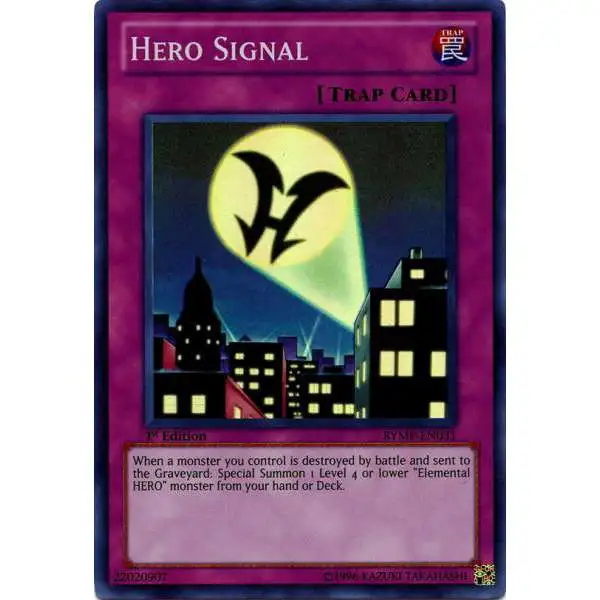 YuGiOh GX Trading Card Game Ra Yellow Mega Pack Super Rare Hero Signal RYMP-EN031