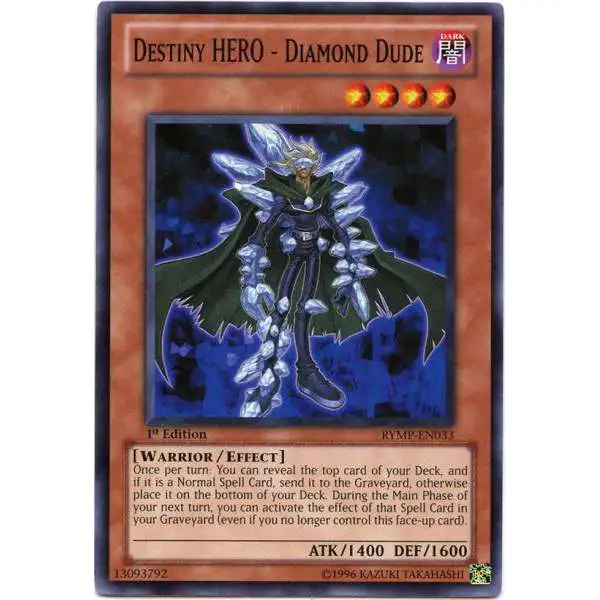 YuGiOh GX Trading Card Game Ra Yellow Mega Pack Common Destiny HERO - Diamond Dude RYMP-EN033