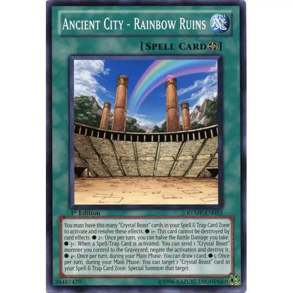 YuGiOh GX Trading Card Game Ra Yellow Mega Pack Common Ancient City - Rainbow Ruins RYMP-EN053