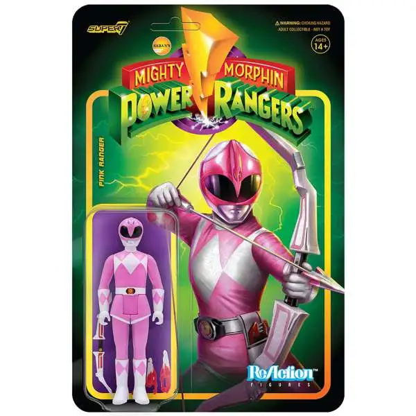 Power Rangers ReAction Wave 2 Pink Ranger Action Figure [Mighty Morphin']