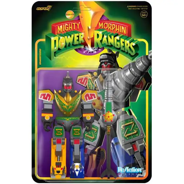 Power Rangers ReAction Wave 3 Dragonzord Action Figure [Battle Mode, Mighty Morphin', Damaged Package]