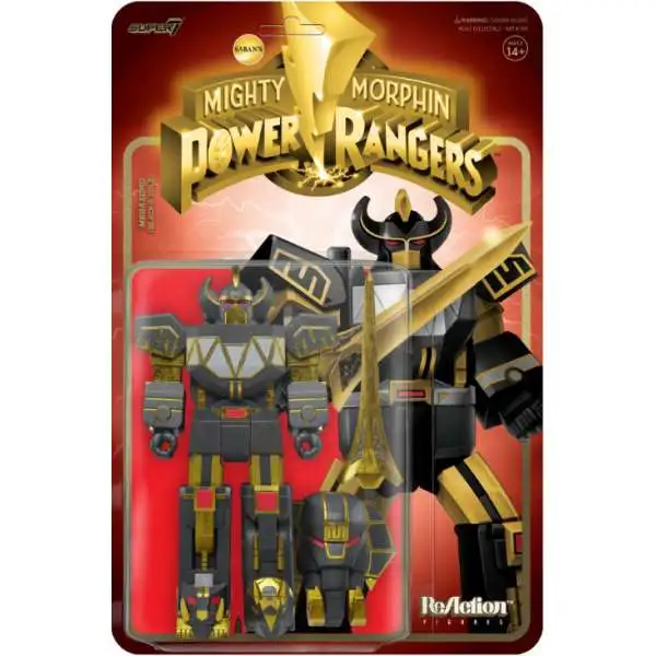 Power Rangers ReAction Megazord Action Figure [Black & Gold, Mighty Morphin']