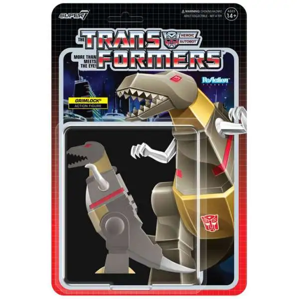 ReAction Transformers Grimlock Action Figure [Dinosaur Mode, Metallic Version]