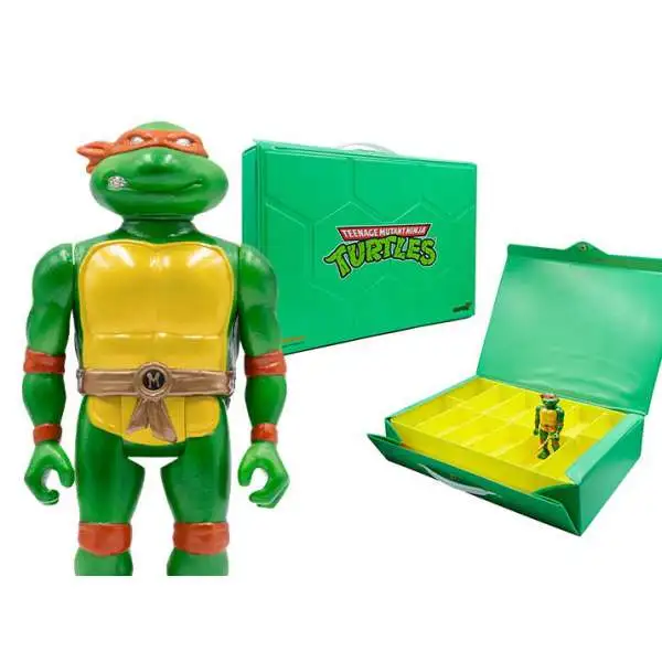 ReAction Teenage Mutant Ninja Turtles Michelangelo Exclusive Action Figure & Carry Case [Metallic]