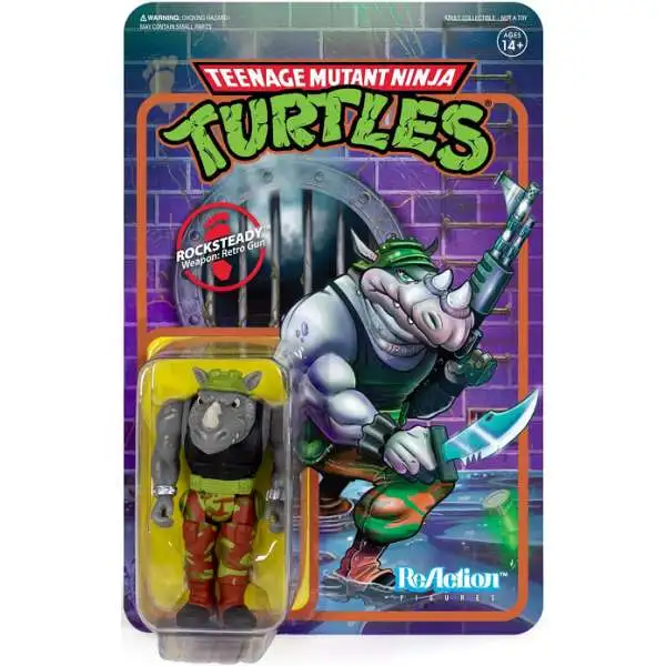 ReAction Teenage Mutant Ninja Turtles Rocksteady Action Figure