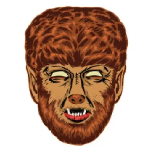 Universal Monsters Wolfman Retro Monster Mask [Brown]
